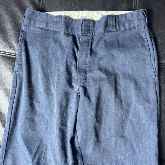 Dickies Men's Chino Pants Straight Flat Front Slash Pocket Classic Blue 34x30 - Picture 3 of 12